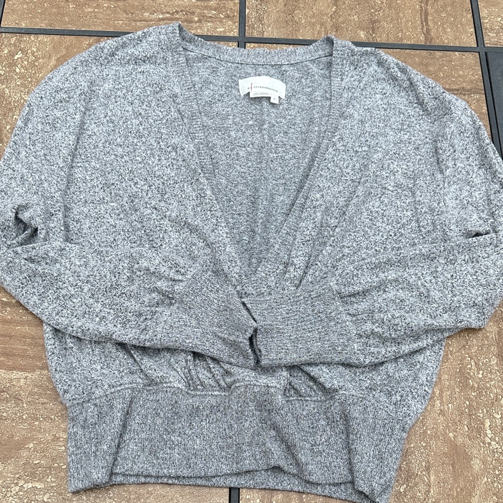 Anthropologie Heather Gray Women's Cardigan M
